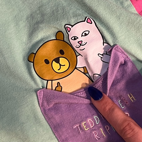 Ripndip x Teddy Fresh Collab Color Block Pocket Tee - Picture 4 of 7